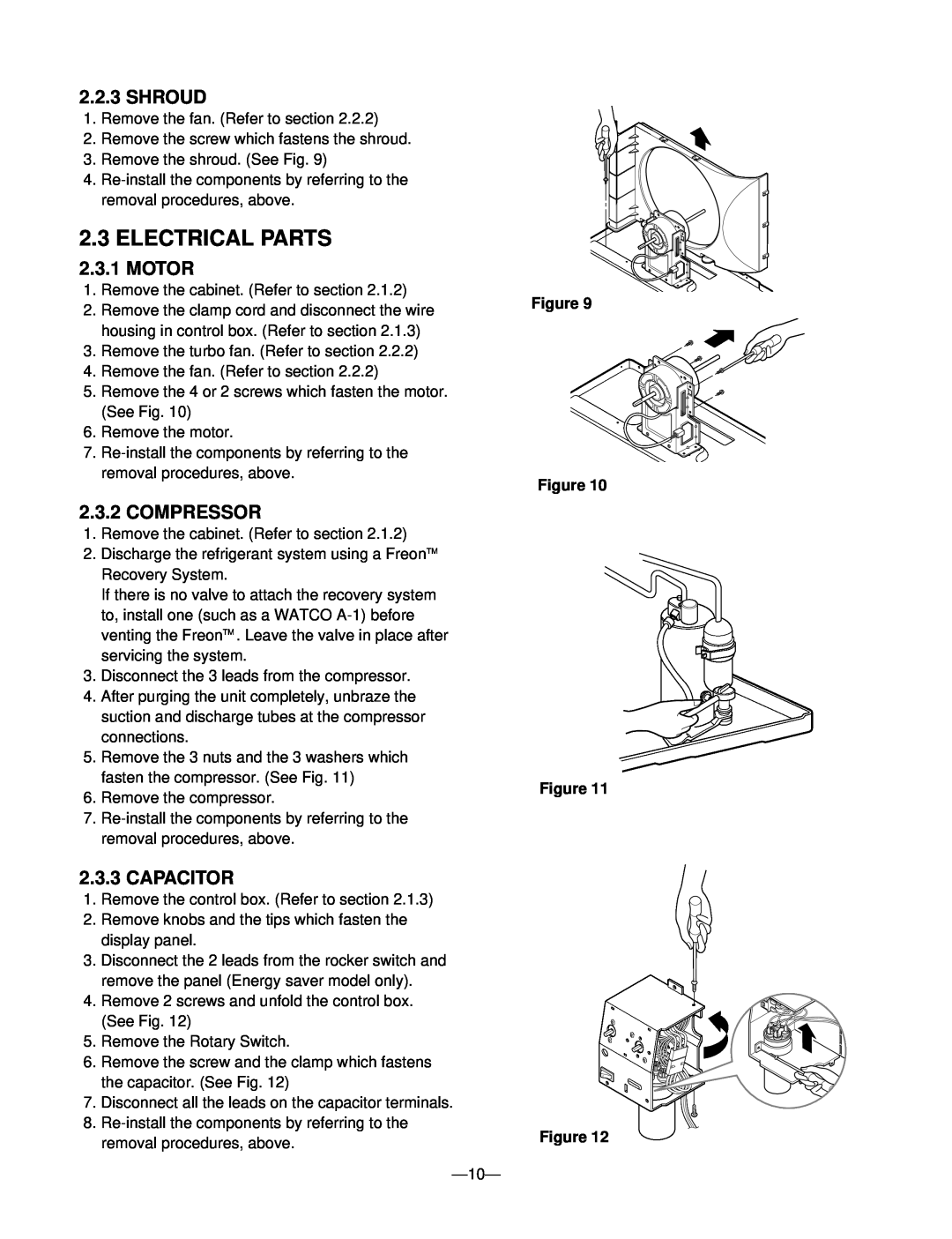 Heat Controller BD-101, BD-123, BDE-103, BD-81 Electrical Parts, Shroud, Motor, Compressor, Capacitor, Figure Figure Figure 