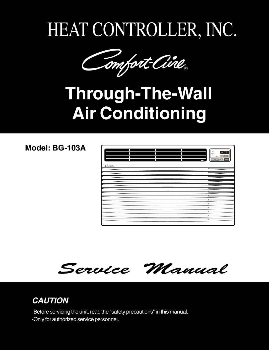 Heat Controller BG-103A service manual Heat CONTROLLER, INC 