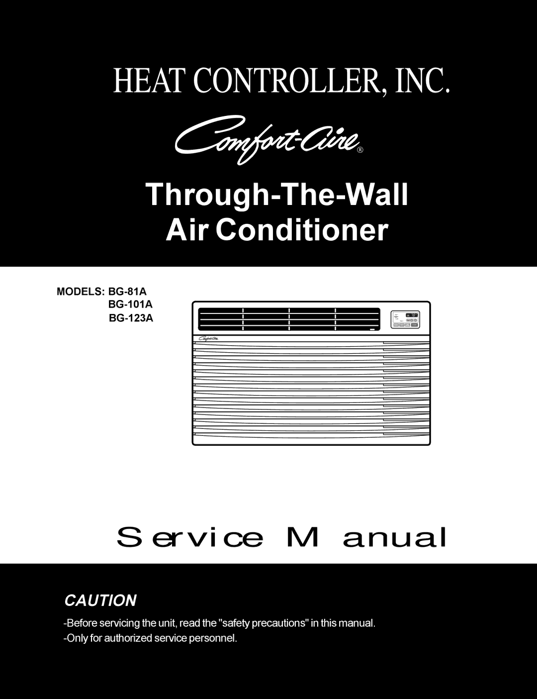 Heat Controller BG-123A, BG-81A, BG-101A service manual Heat CONTROLLER, INC 