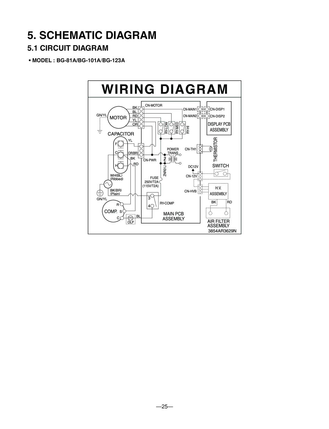 Heat Controller BG-123A, BG-81A, BG-101A service manual Schematic Diagram, Circuit Diagram 