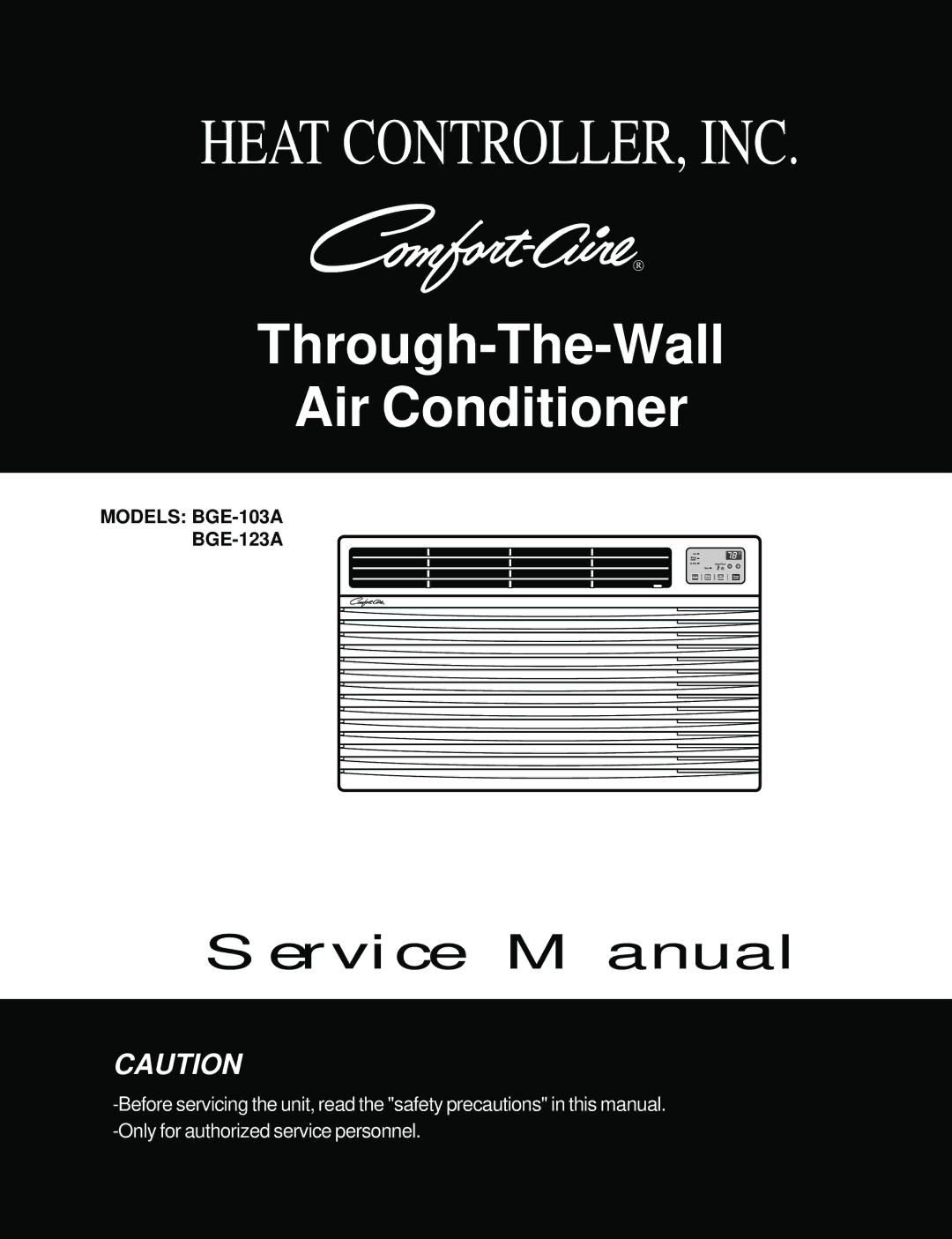 Heat Controller BGE-123A service manual Heat CONTROLLER, INC, Models BGE-103A 