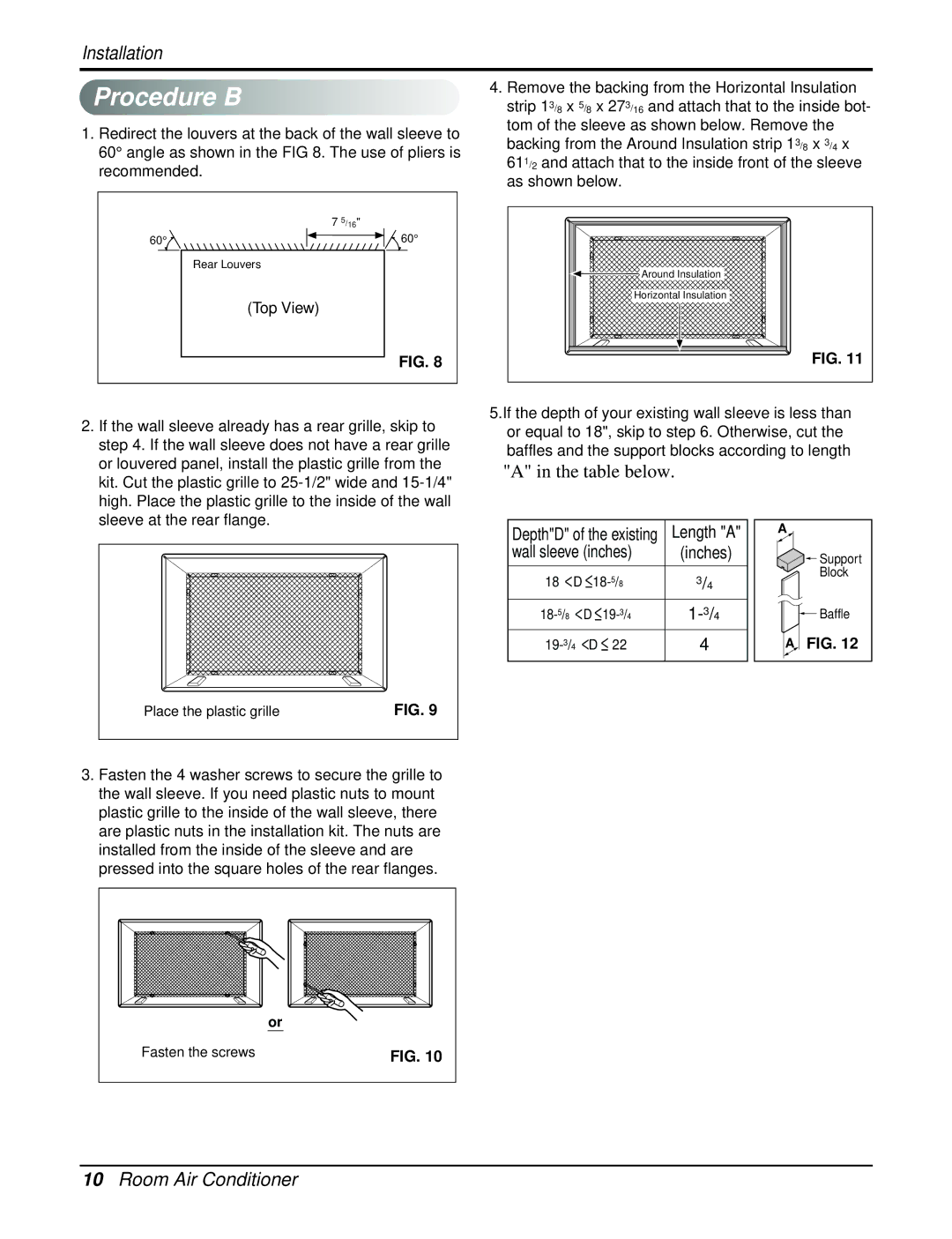 Heat Controller BGE-123A, BGE-103A service manual Procedure B, Table below 