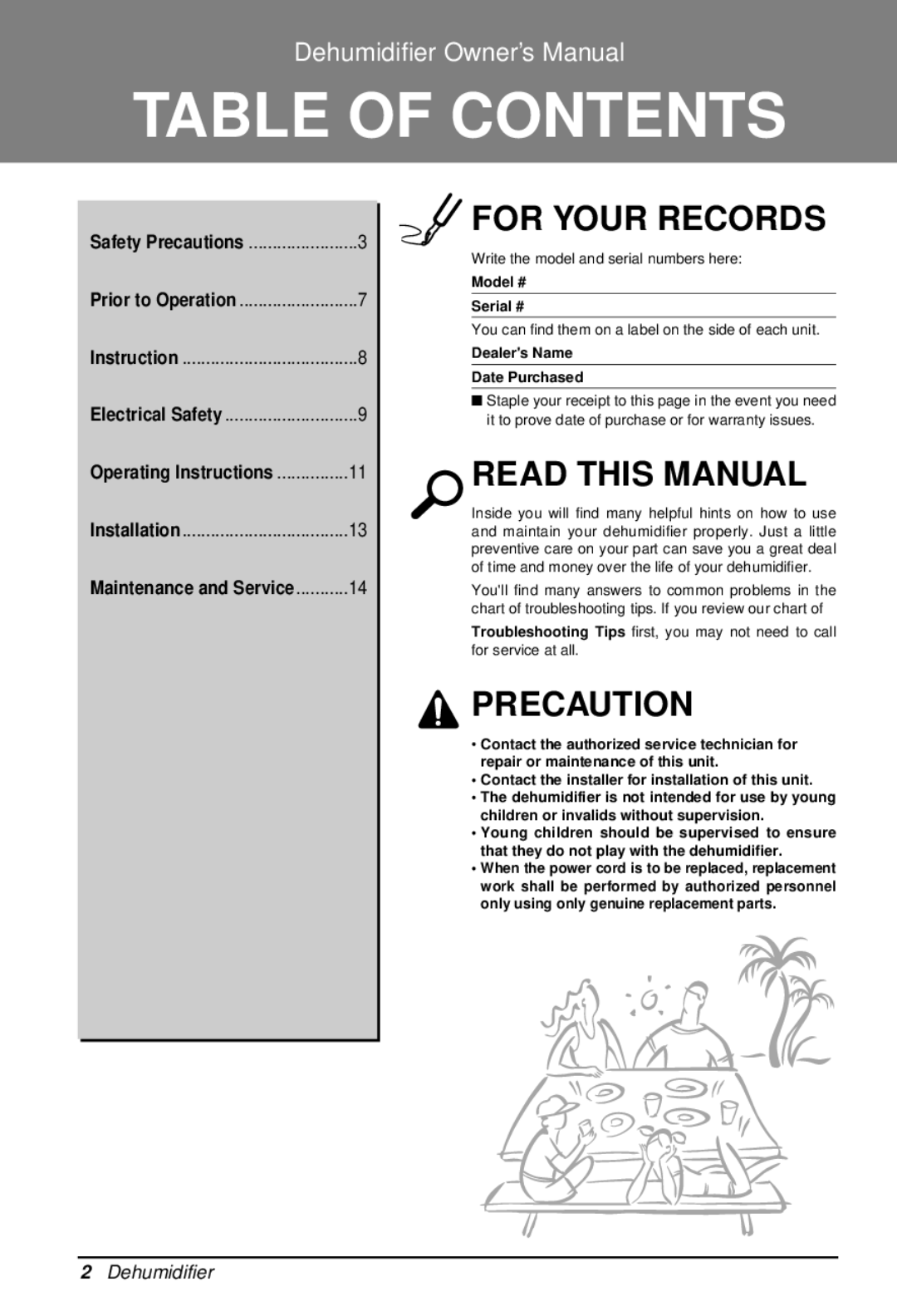 Heat Controller BHD-301 manual Table of Contents 