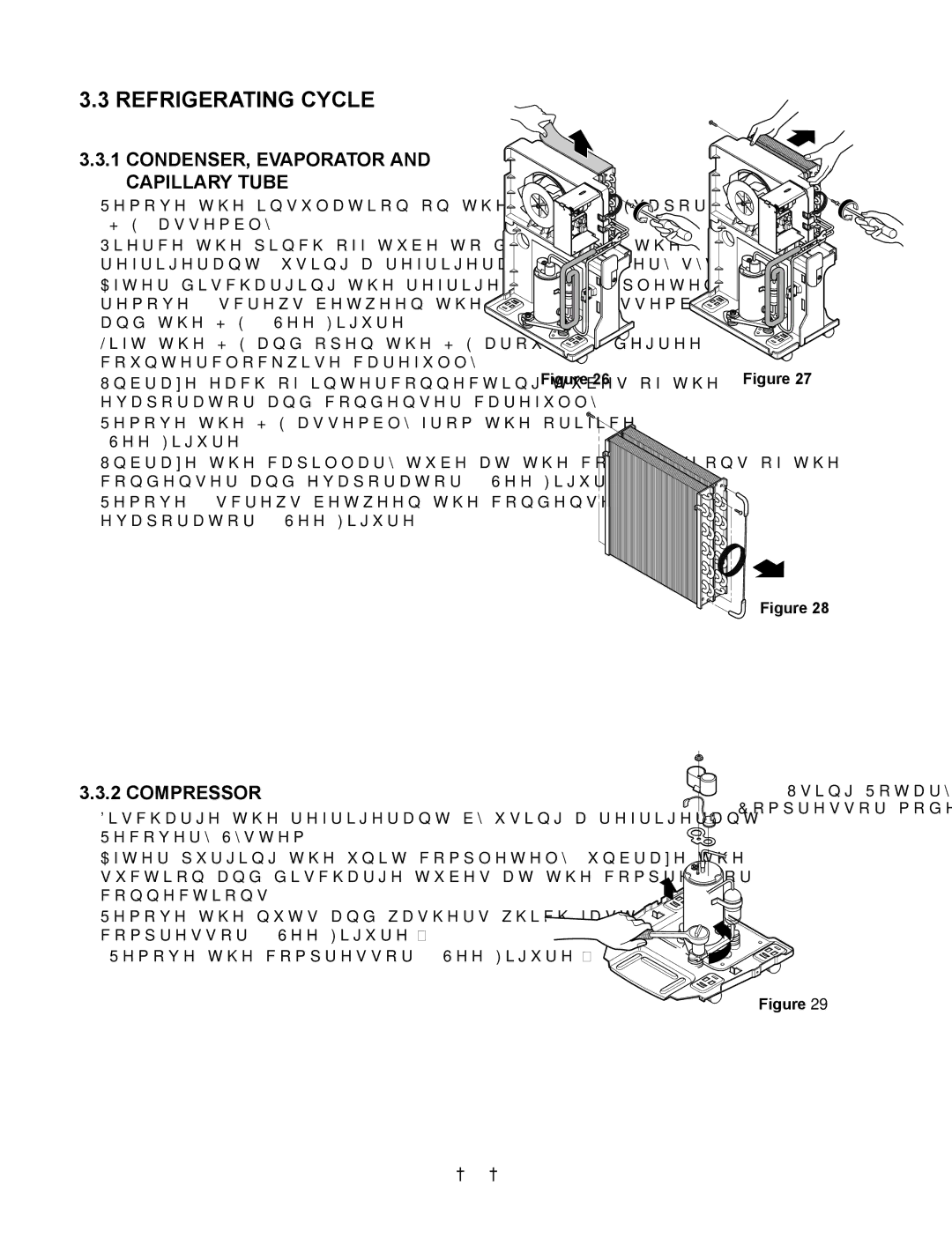 Heat Controller BHD-301-C, BHD-501-B, BHD-651-C service manual Refrigerating Cycle, CONDENSER, Evaporator and Capillary Tube 