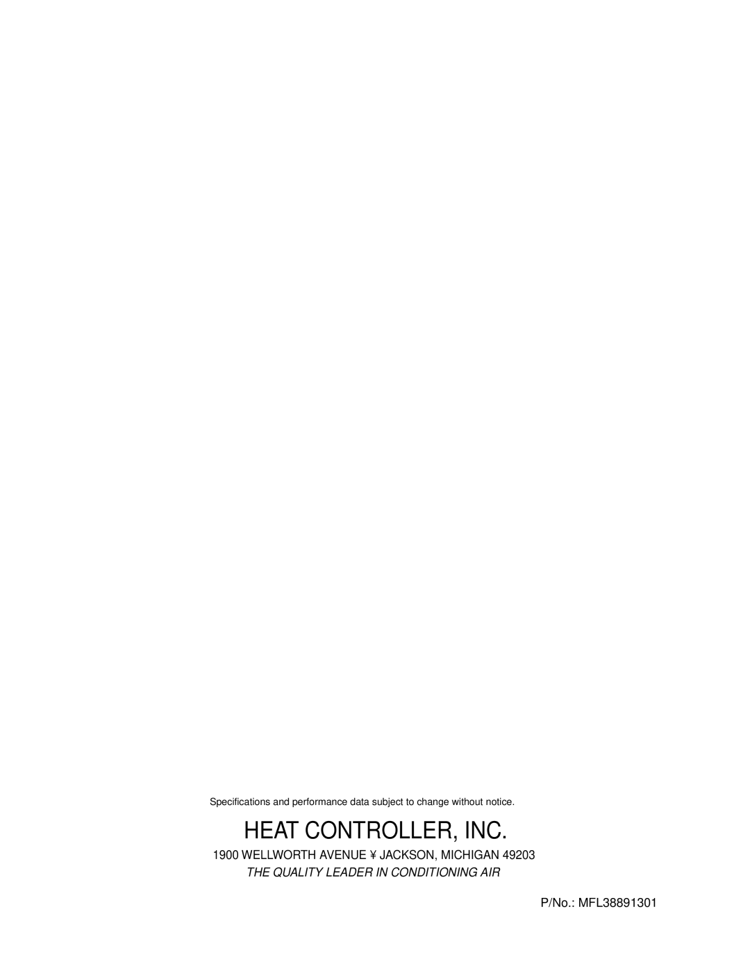 Heat Controller BHD-501-B, BHD-651-C, BHD-301-C service manual Heat CONTROLLER, INC 