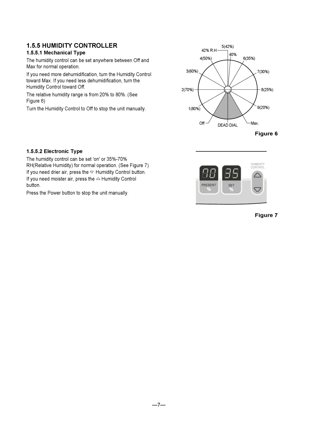 Heat Controller BHD-651-C, BHD-501-B, BHD-301-C service manual Humidity Controller 