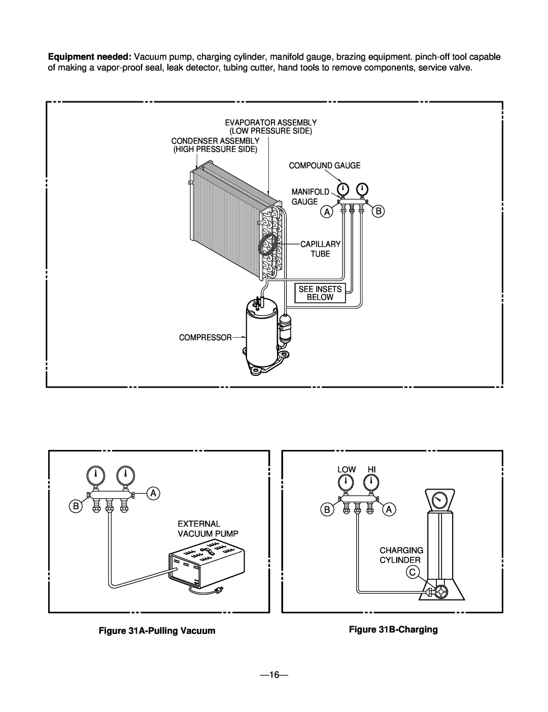Heat Controller BHD-651-C, BHD-501-B, BHD-301-C service manual A-PullingVacuum, B-Charging 