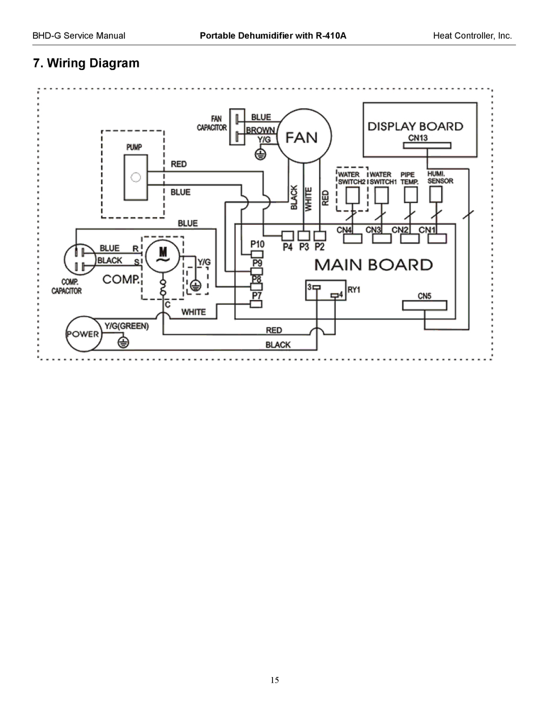 Heat Controller BHD-651-G, BHD-501-G, BHD-301-G service manual Wiring Diagram 