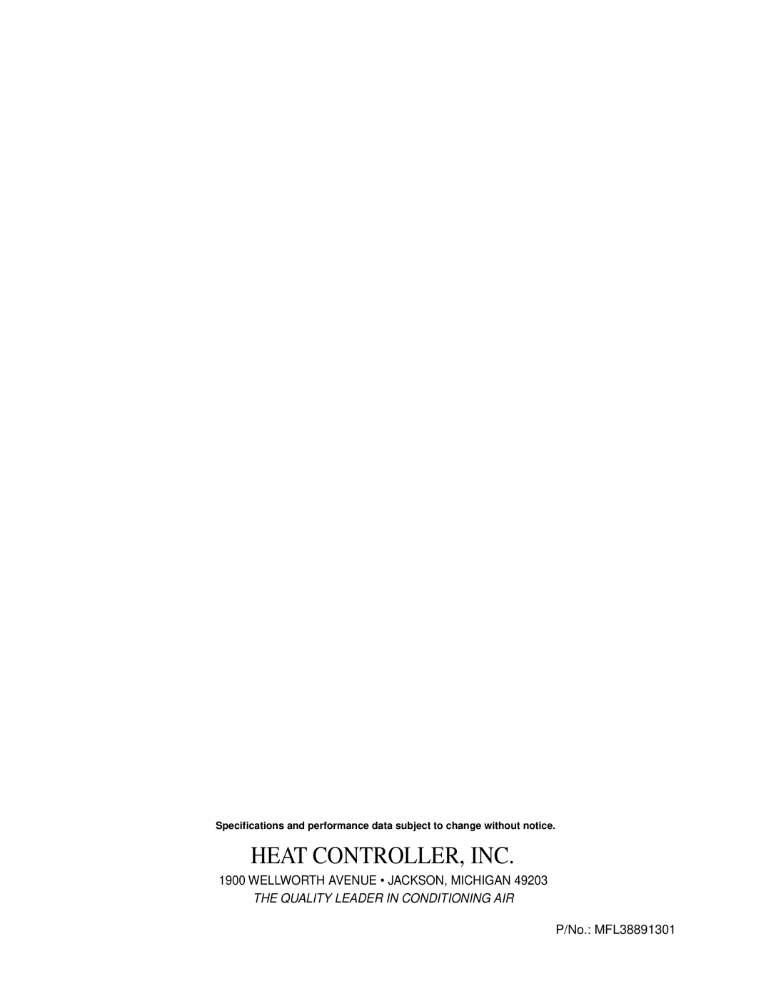 Heat Controller BHD-651-D, BHD-301-D, BHD-501-D service manual Heat CONTROLLER, INC 