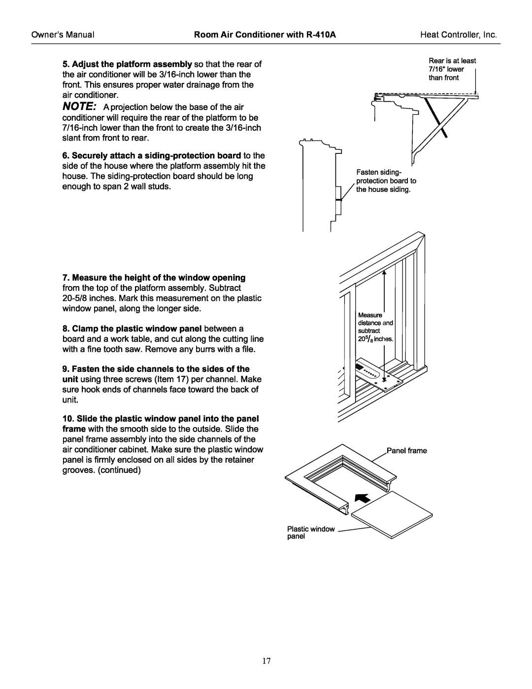 Heat Controller CD-101J, CD-121J manual Room Air Conditioner with R-410A, Heat Controller, Inc 