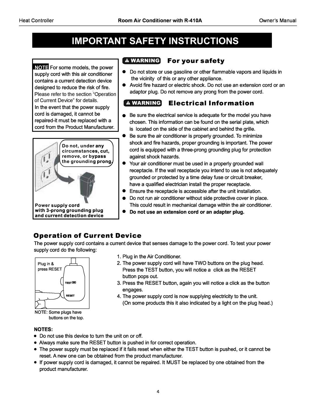 Heat Controller CD-121L manual Importantsafety Instructions, Donotuseanextensioncordoranadapterplug, WARNING Foryoursafety 