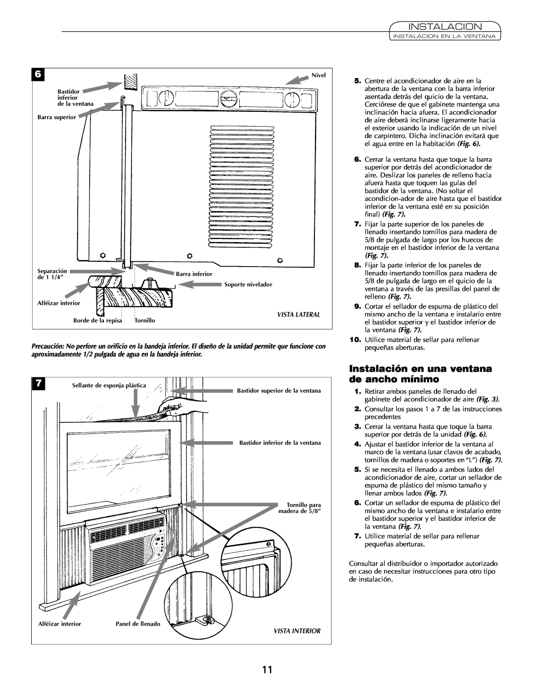 Heat Controller Comfort Air Instalación en una ventana de ancho mínimo, Instalacion, Vista Interior 