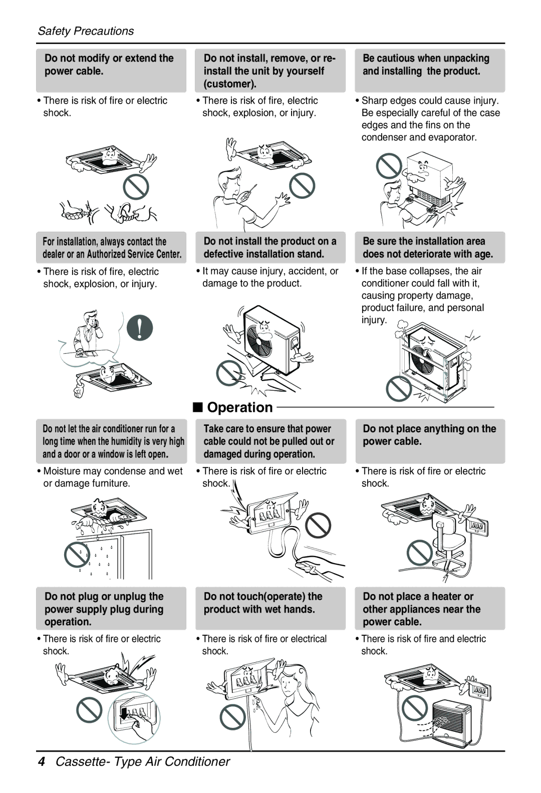 Heat Controller DMC24CA-1, DMC36CA-1 Do not modify or extend the power cable, Do not place anything on the power cable 