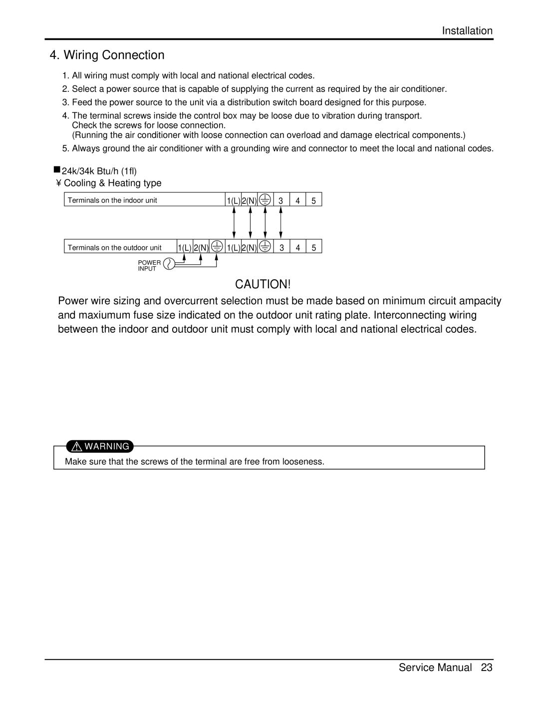 Heat Controller DMC36CA-1, DMC24CA-1 manual Wiring Connection 