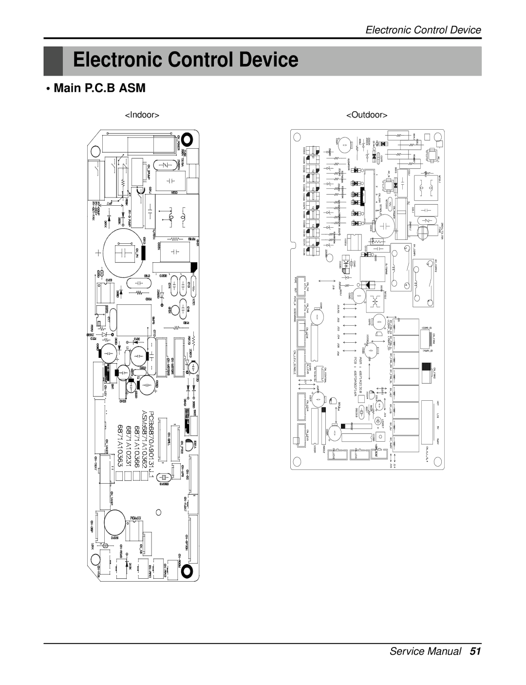 Heat Controller DMC36CA-1, DMC24CA-1 manual Electronic Control Device, Main P.C.B ASM 