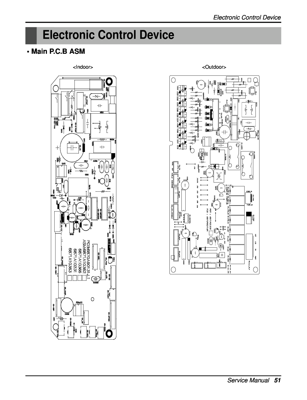 Heat Controller DMC36CA-1, DMC24CA-1 manual Electronic Control Device, Main P.C.B ASM 