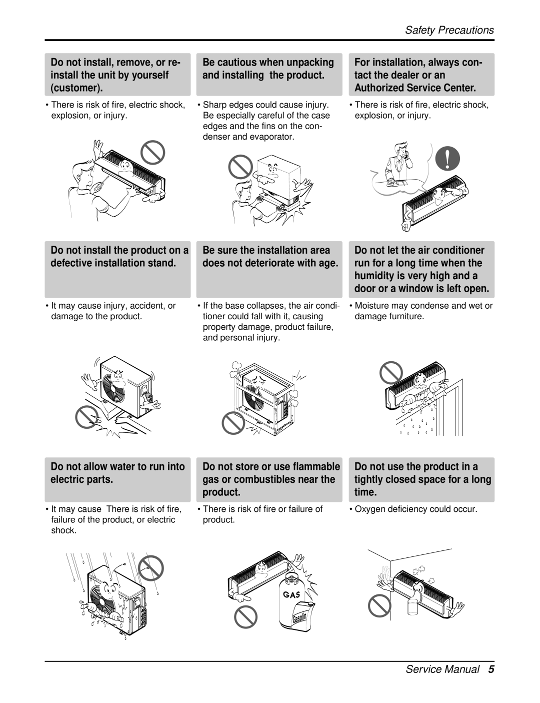 Heat Controller DMH24DB-1 Do not install, remove, or re, Do not install the product on a, Defective installation stand 