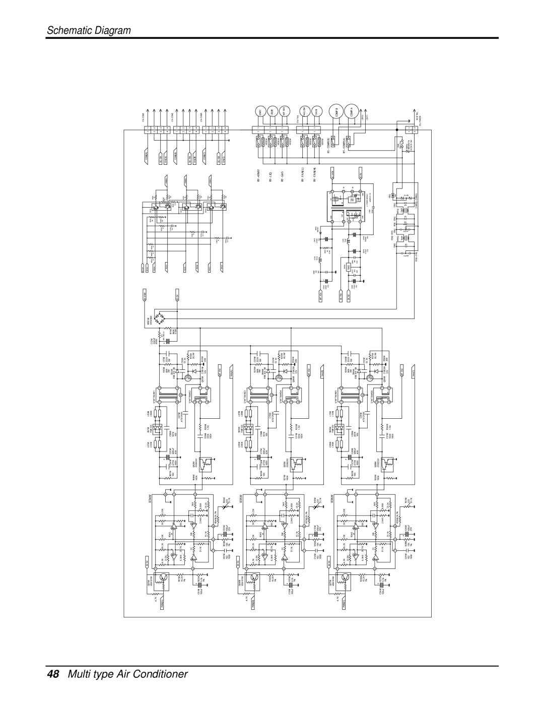 Heat Controller DMH18DB-1 manual Multi type Air Conditioner, Schematic Diagram 
