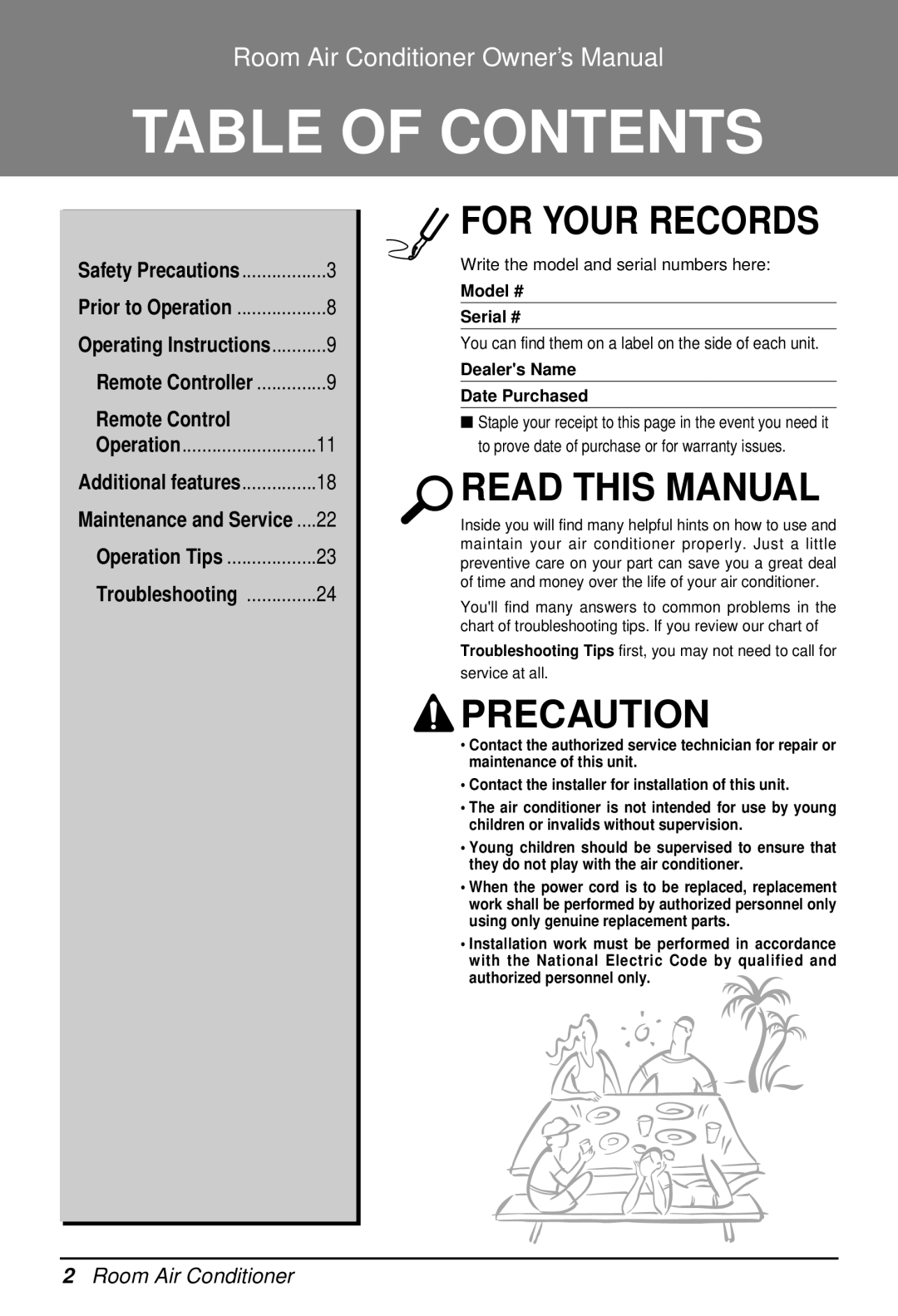 Heat Controller DMH36TB-1, DMC36TB-1 manual Table of Contents 