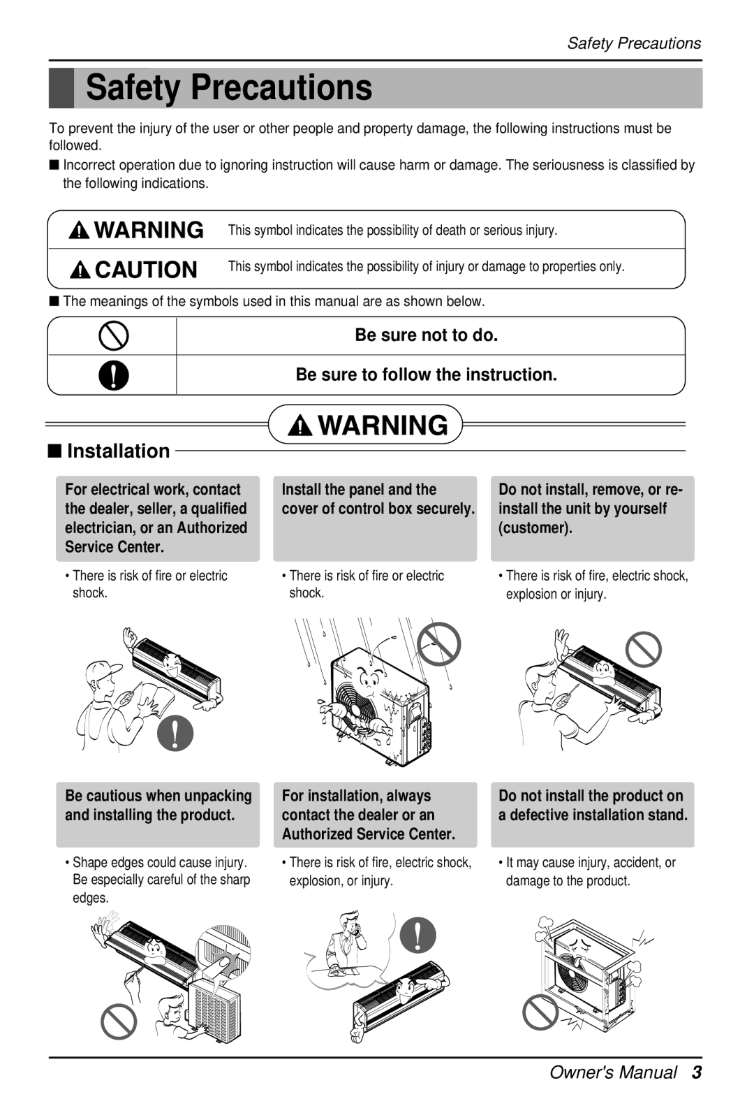 Heat Controller DMC36TB-1, DMH36TB-1 manual Safety Precautions 