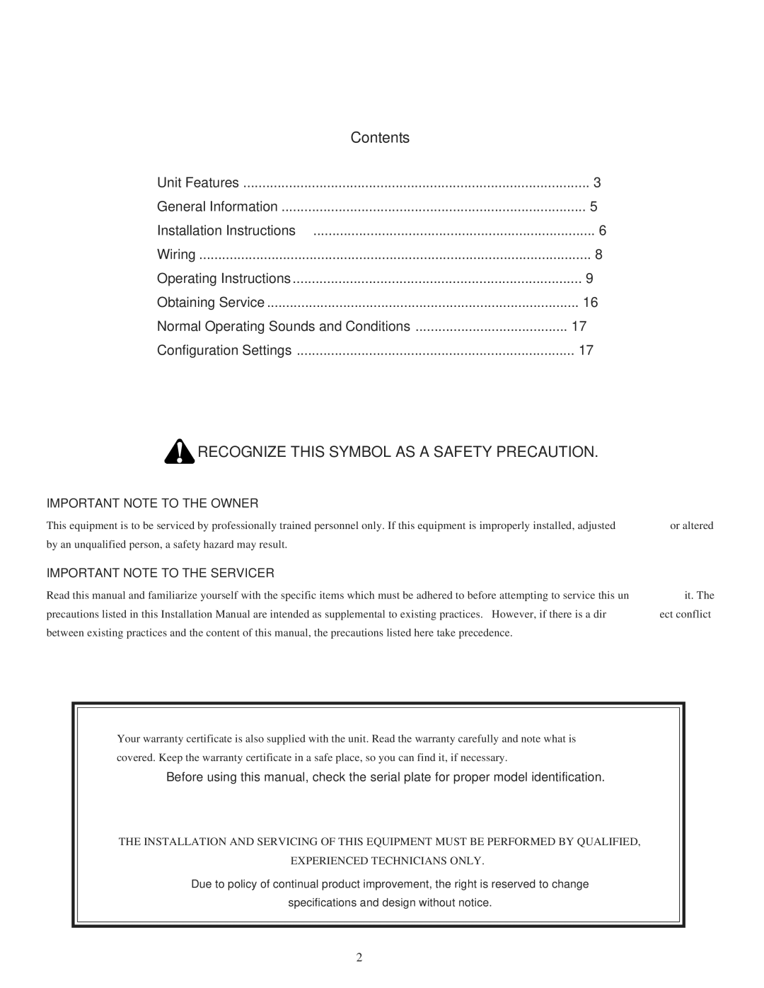 Heat Controller EKTH, EKTC manual Recognize this Symbol AS a Safety Precaution 