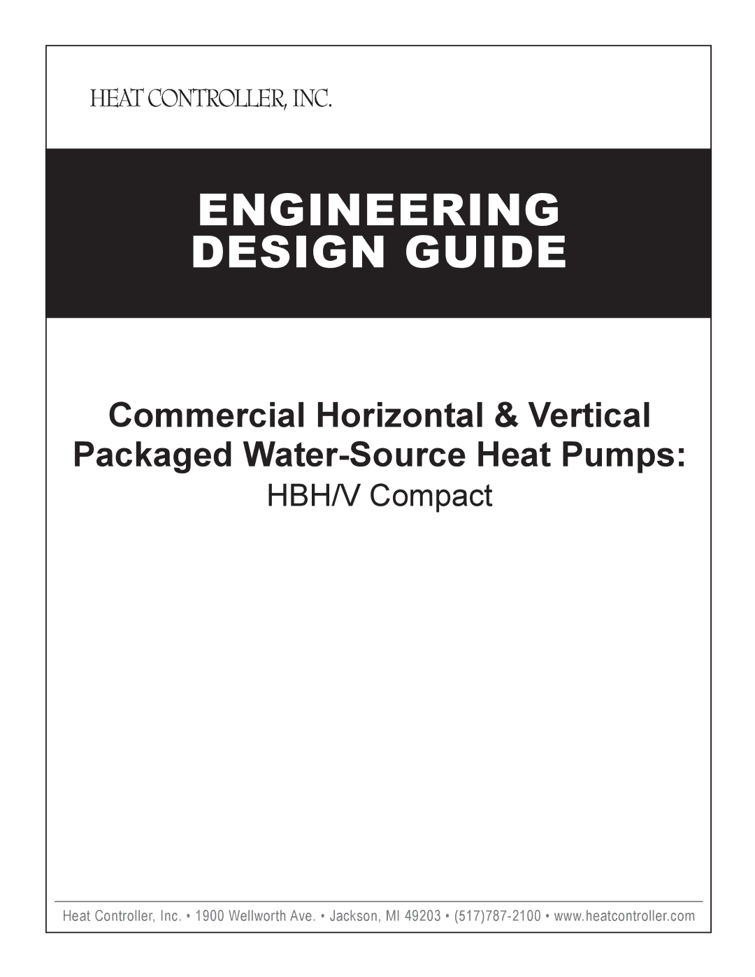 Heat Controller HBH/V manual Engineering Design Guide 