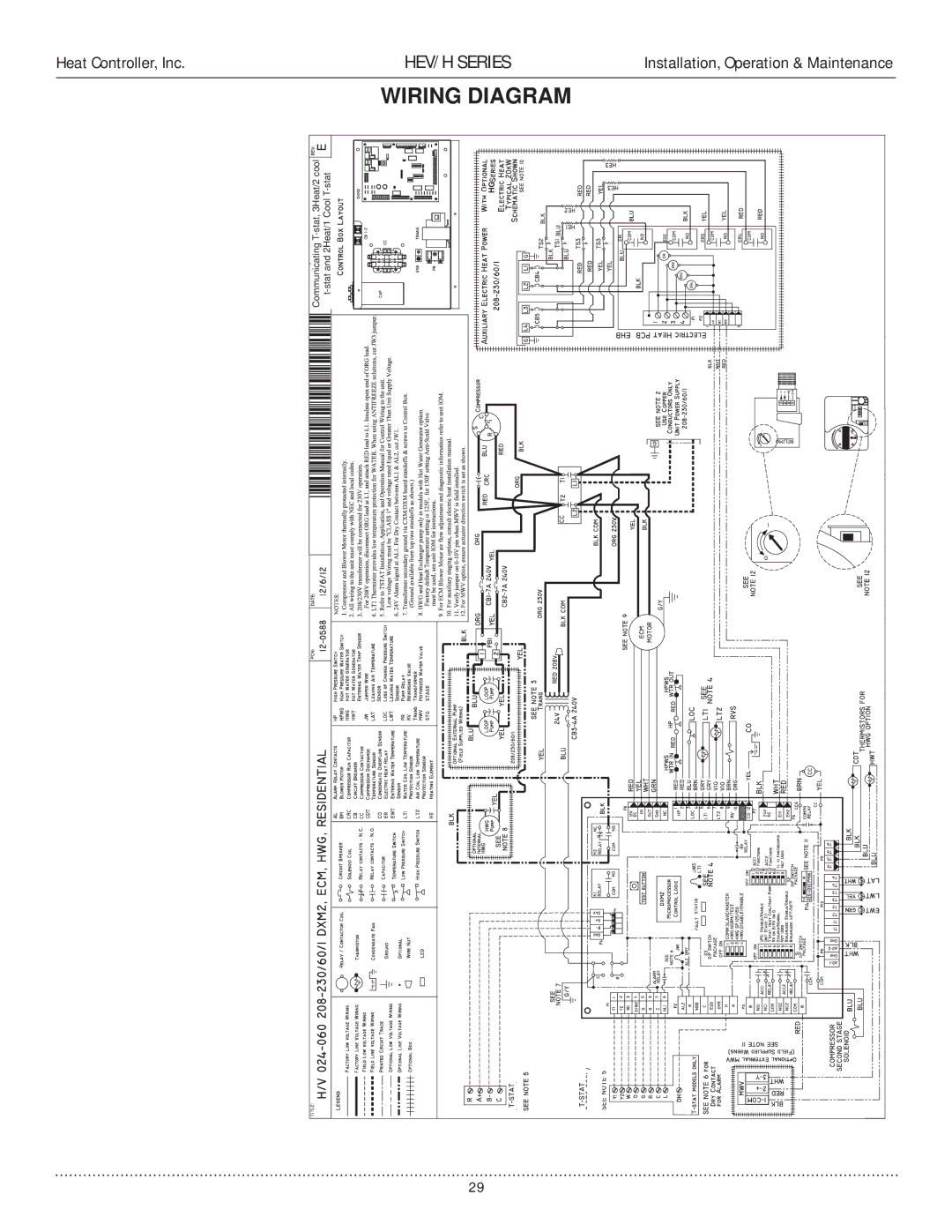 Heat Controller HEV/H manual Wiring Diagram 