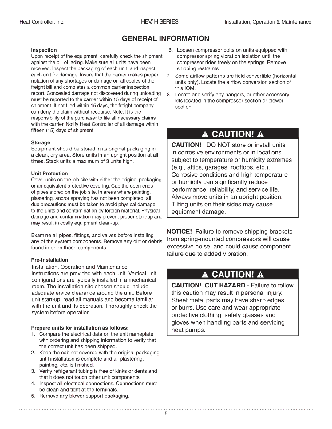 Heat Controller HEV/H manual General Information 