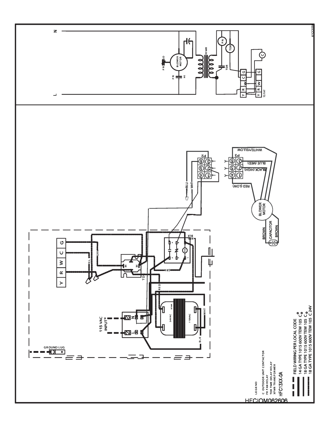 Heat Controller HFC13XX-0A manual HFCIOM062606, 115 VAC, Input 
