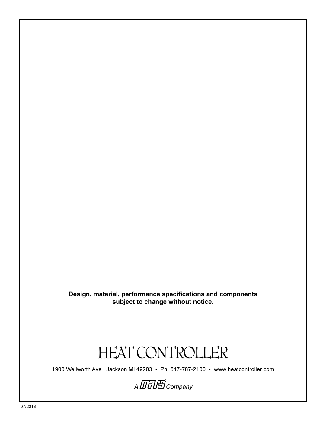 Heat Controller IR15S operation manual  