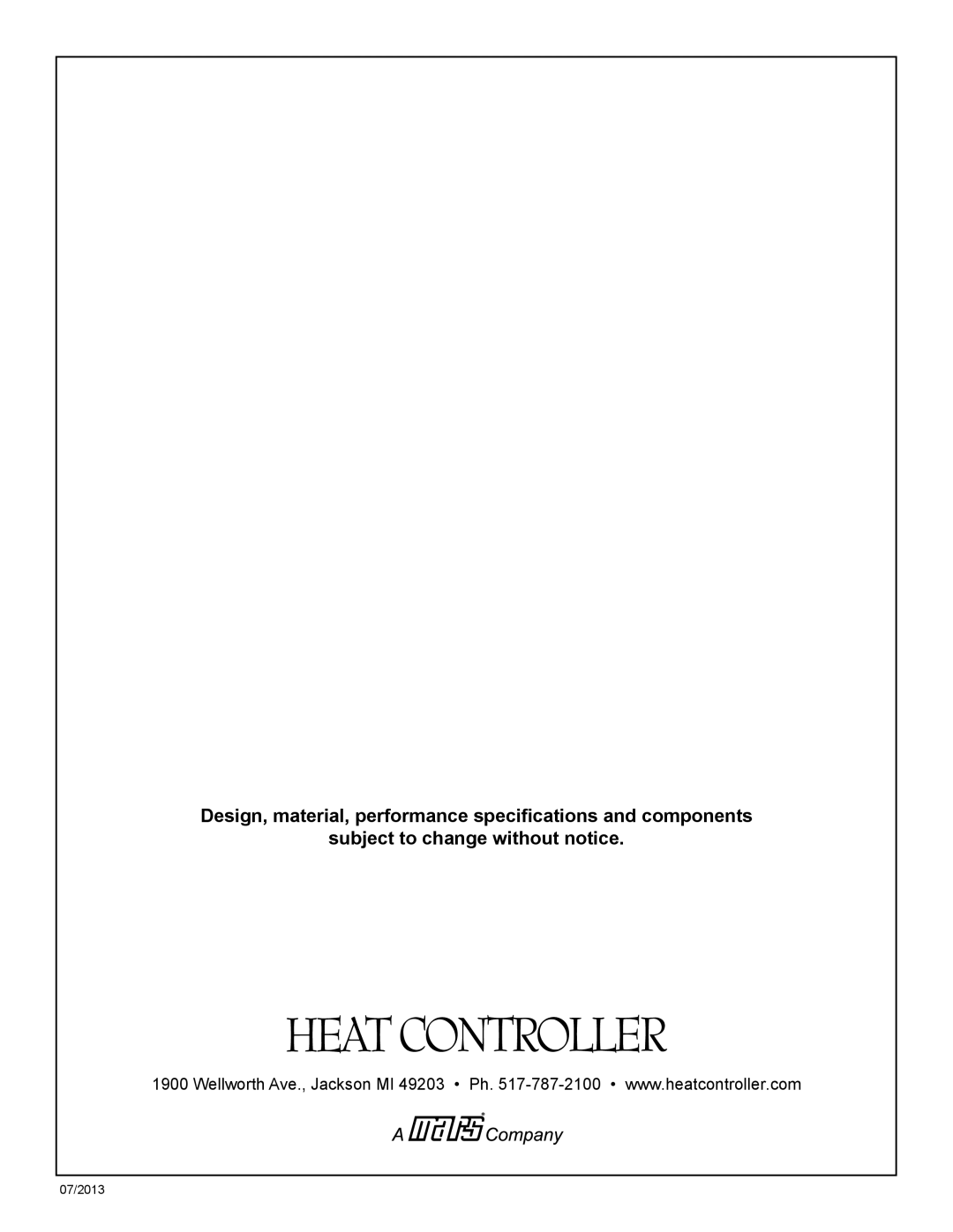 Heat Controller IRGPH15B operation manual  