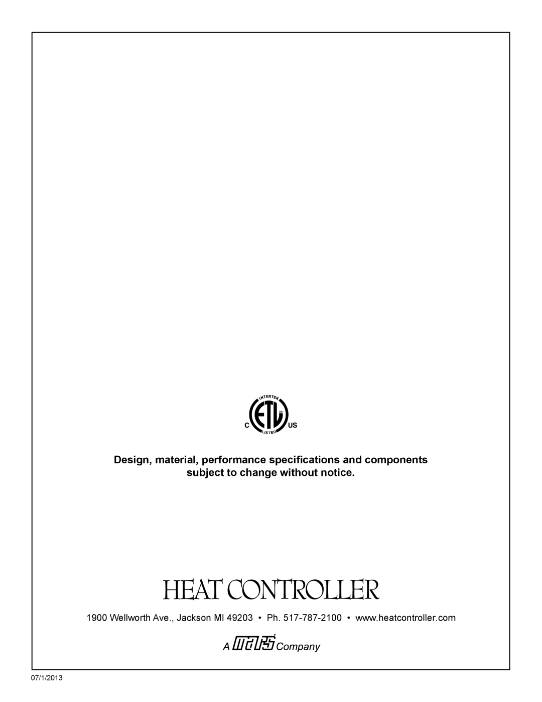 Heat Controller IRPH15SS operation manual  