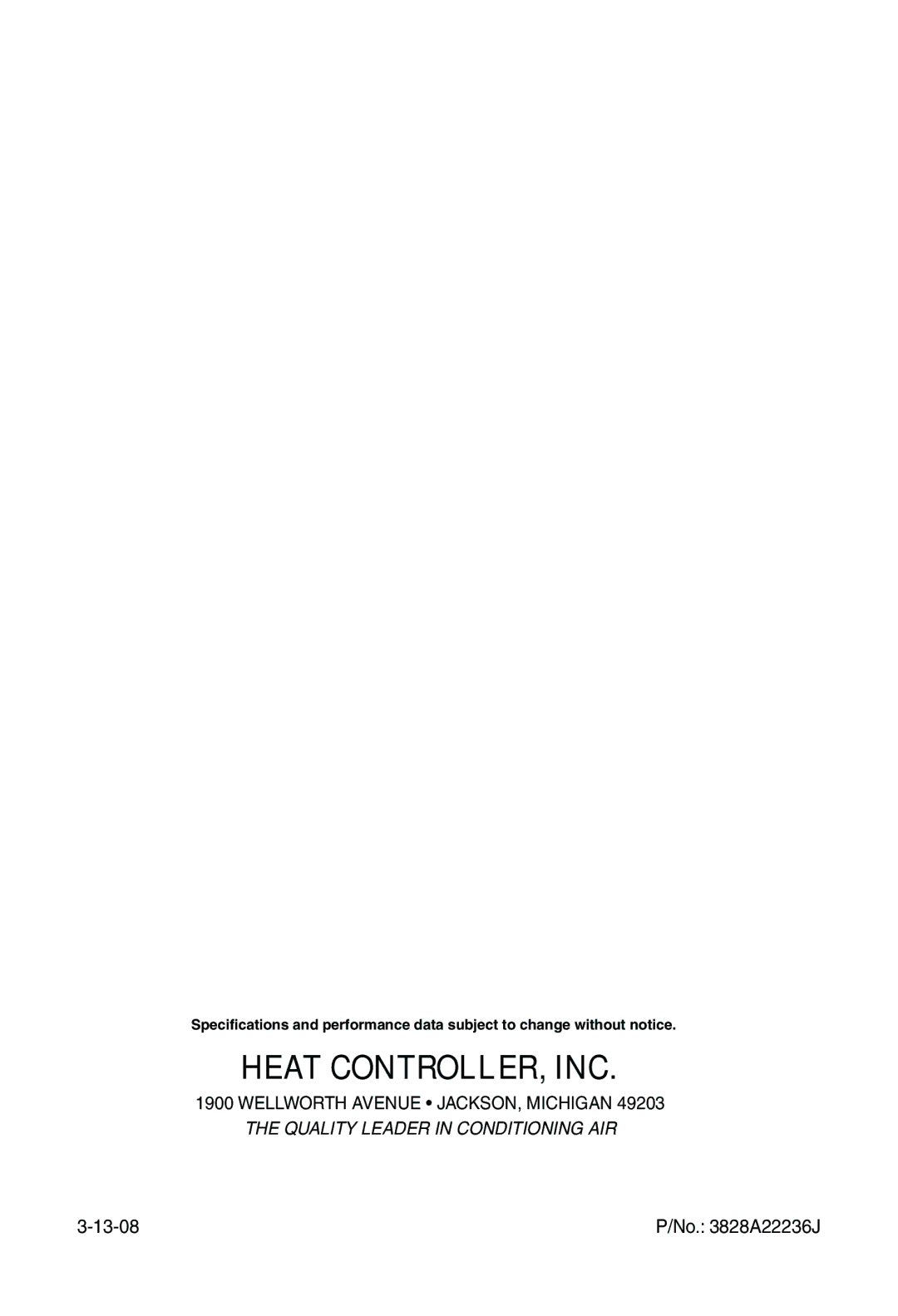 Heat Controller MMH36TA-1, MMC18DA-1, MMC24DA-1, MMC36TA-1, MMH24DA-1 manual No A22236J 