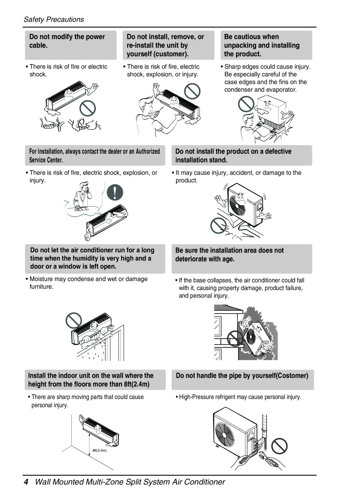 Heat Controller MMH24DA-1, MMC18DA-1 Do not modify the power cable, Be cautious when unpacking and installing the product 