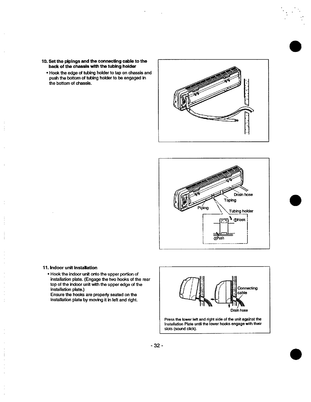 Heat Controller MSS-012B/A, MSH-0186/A, MSS-018B/A, MSH-01 2B/A, MSS-009B/A, MSS-024B/A, MSH-024B/A manual Drain hose Taping 