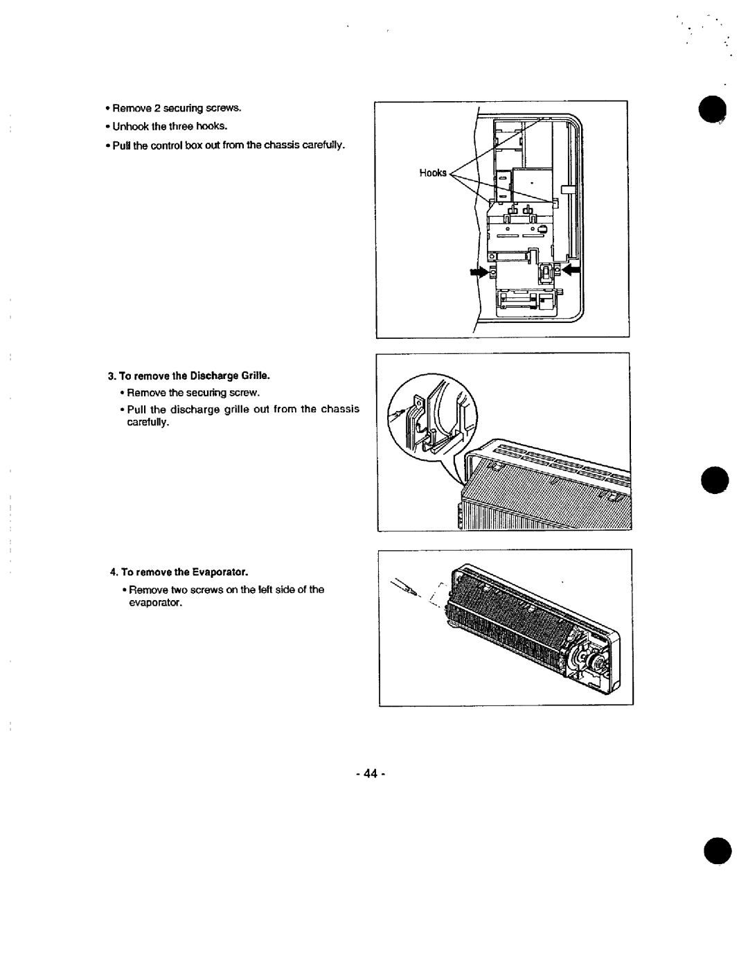 Heat Controller MSH-01 2B/A, MSH-0186/A, MSS-018B/A, MSS-009B/A, MSS-012B/A, MSS-024B/A, MSH-024B/A Remove 2 securing screws 