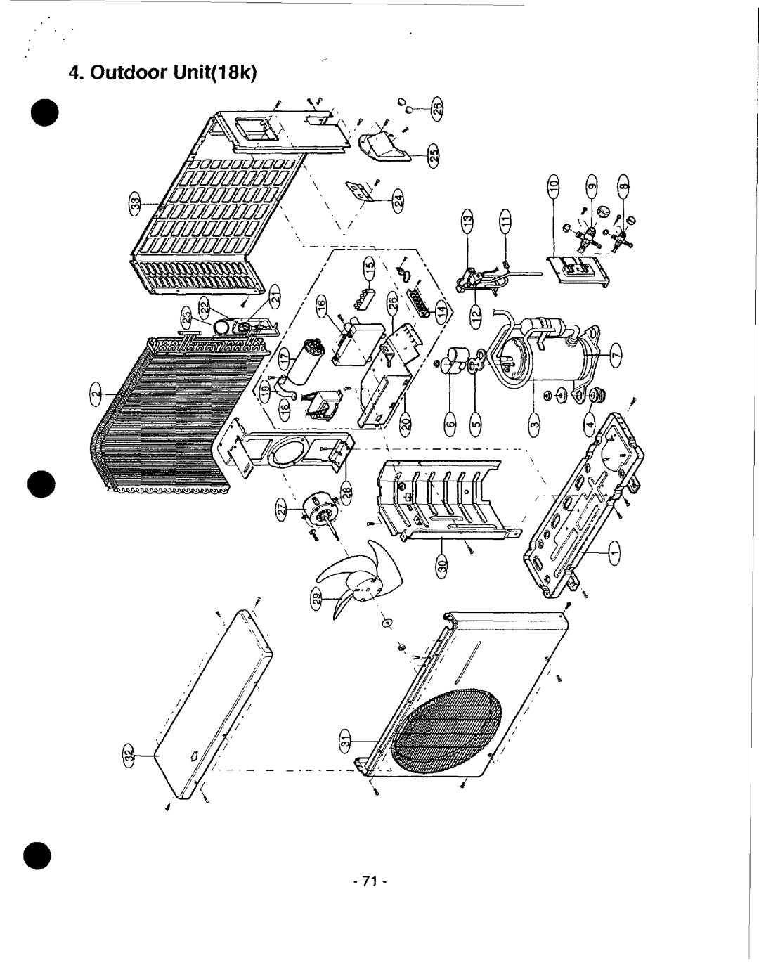 Heat Controller MSS-018B/A, MSH-0186/A, MSH-01 2B/A, MSS-009B/A, MSS-012B/A, MSS-024B/A, MSH-024B/A manual Outdoor Unit18k 