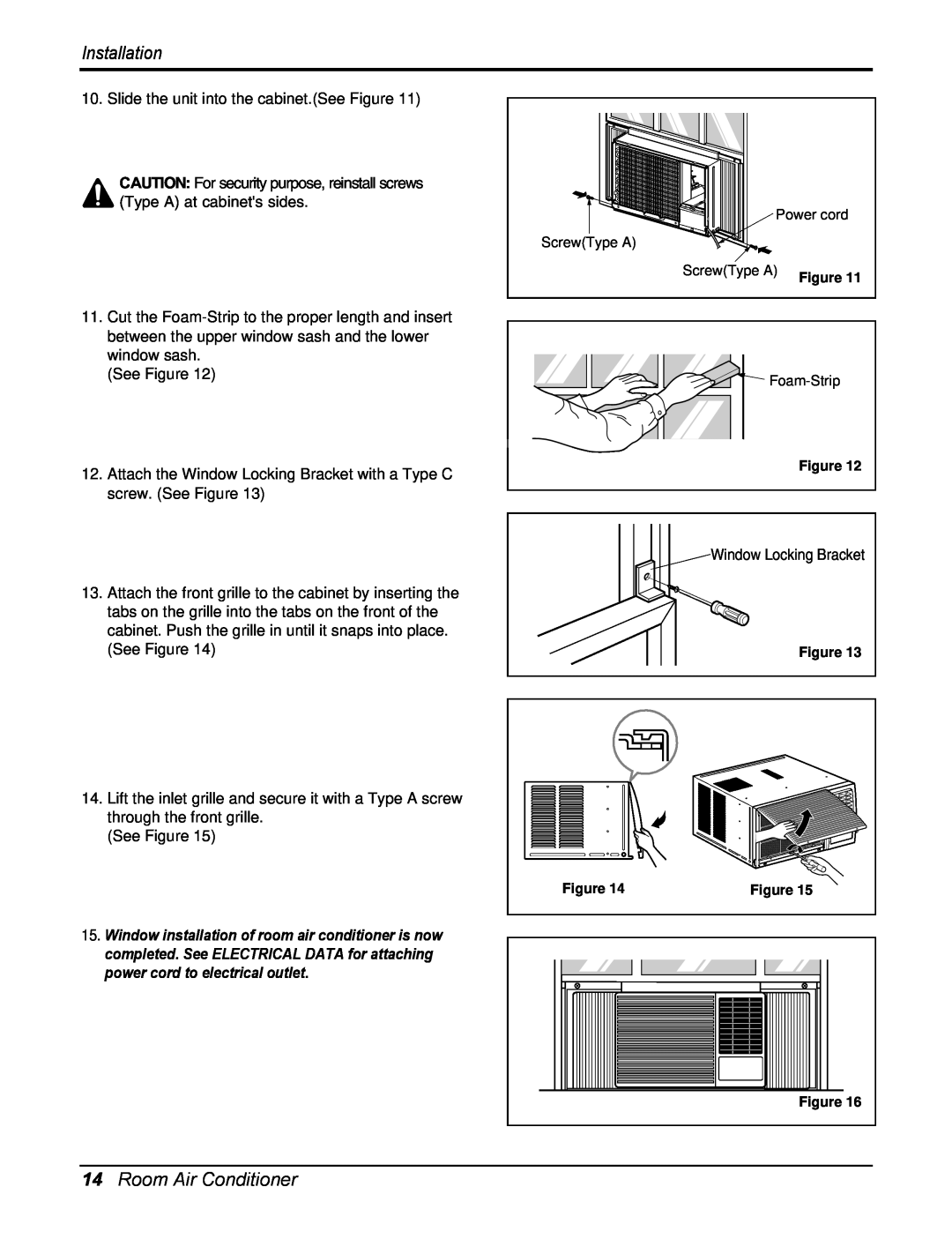 Heat Controller RADS-81B, RAD-101A, RAD-81A manual 14Room Air Conditioner, Installation 