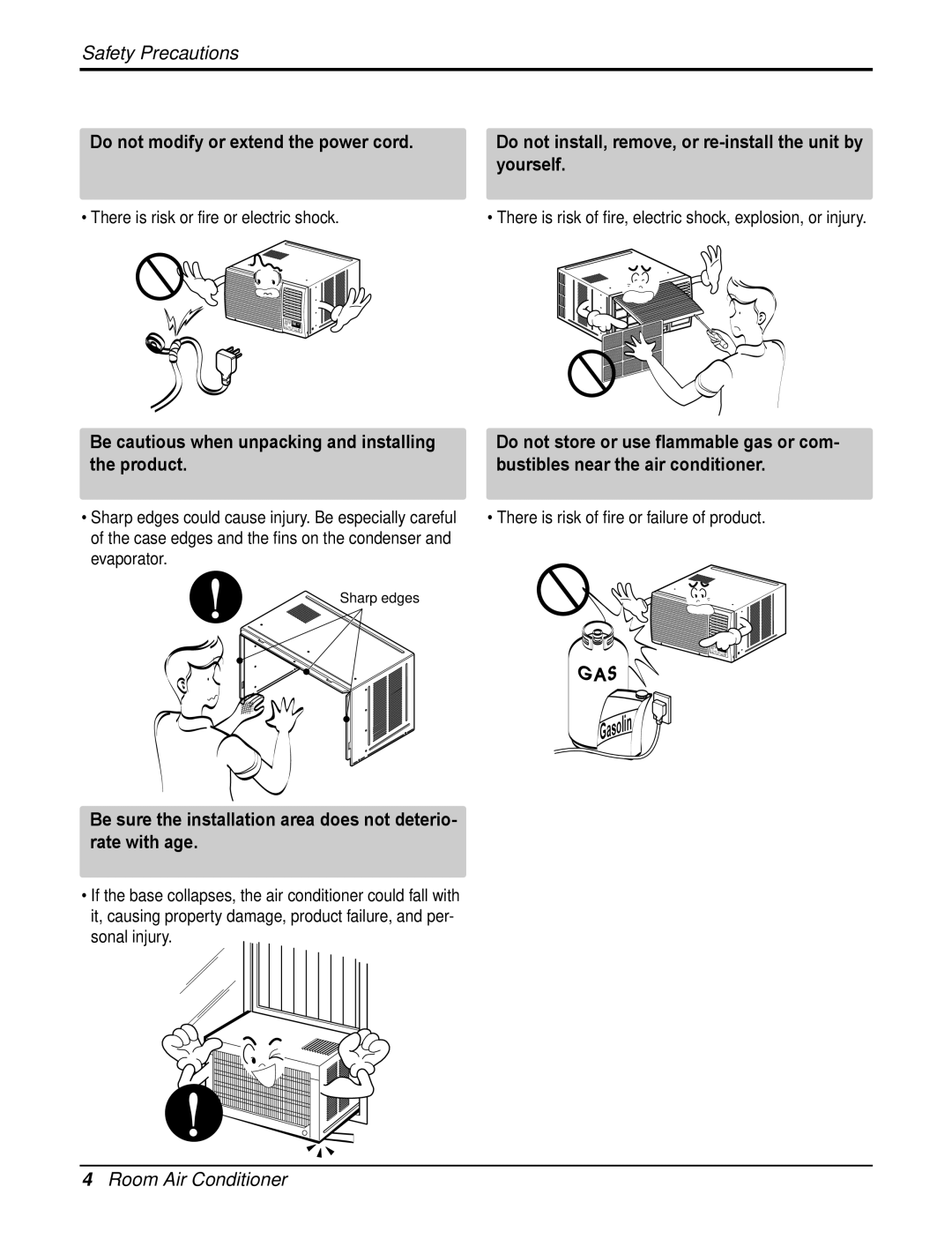 Heat Controller RAD-243A, RAD-183A service manual Do not modify or extend the power cord 