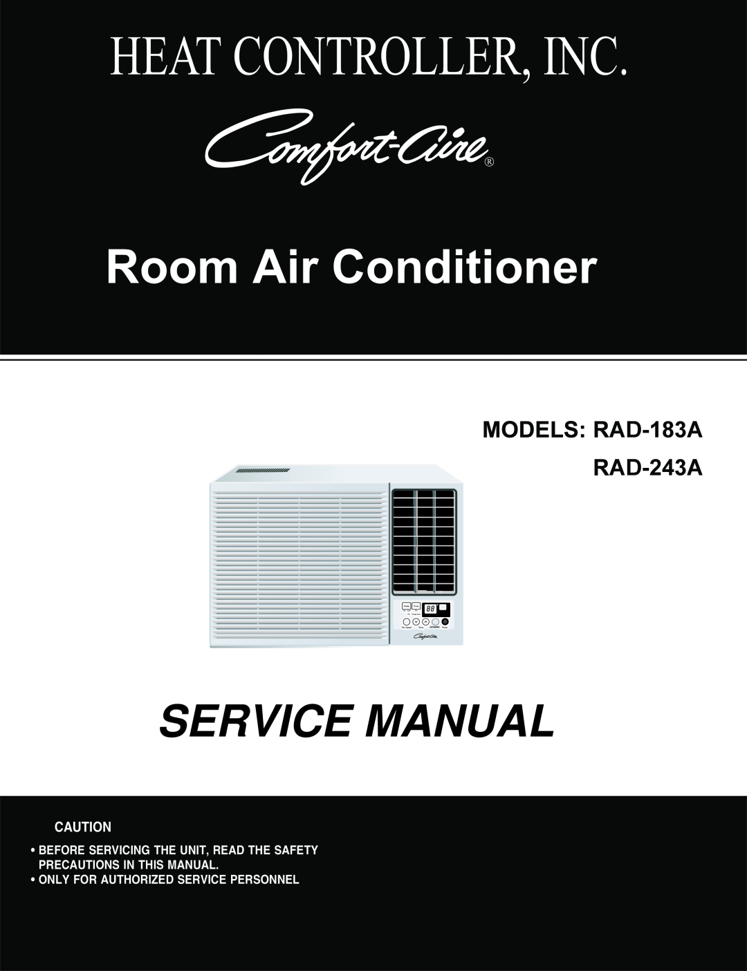 Heat Controller RAD-183A, RAD-243A service manual +$7&21752//5,1&, 5RRP$LU&RQGLWLRQHU, AD-183A AD-243A 