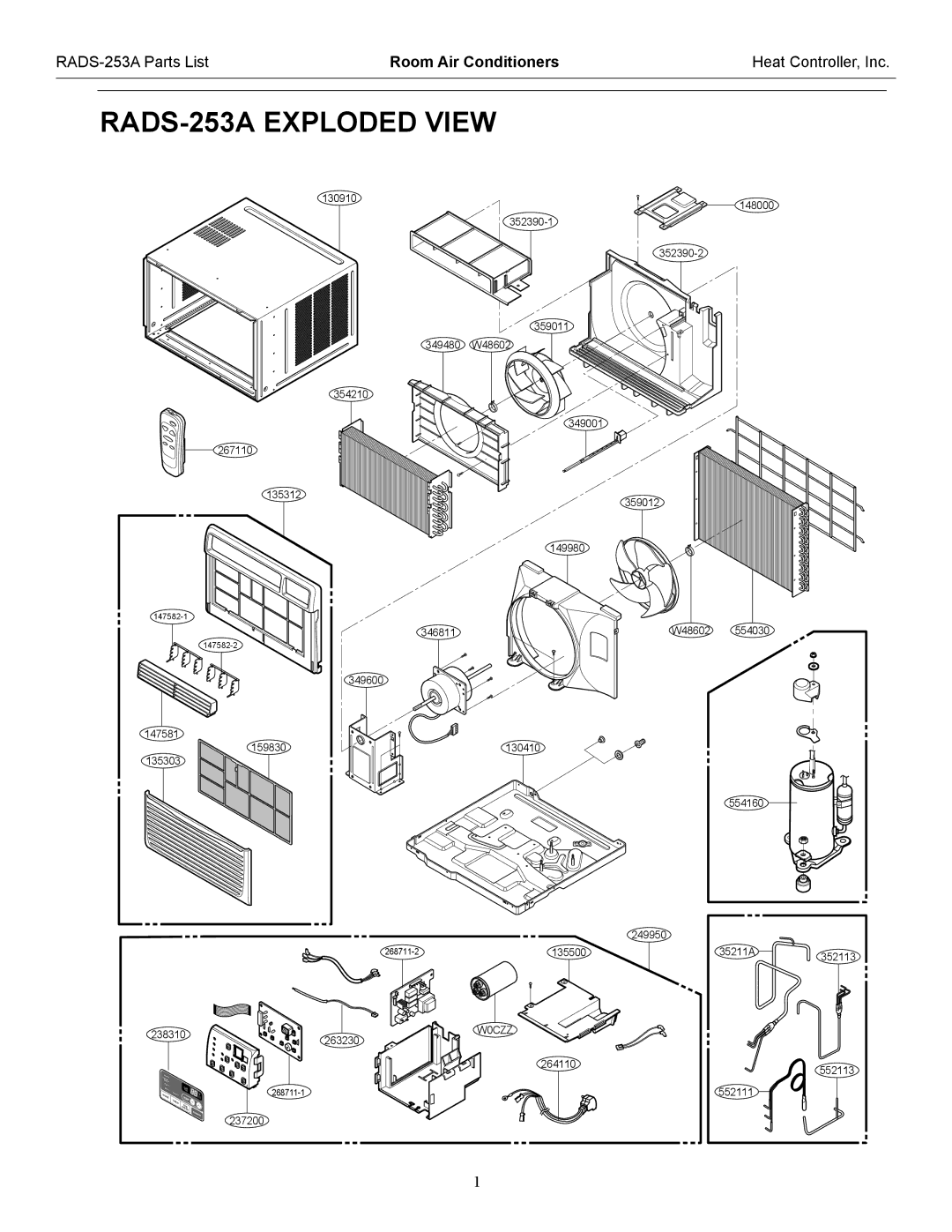 Heat Controller manual RADS-253A Exploded View 