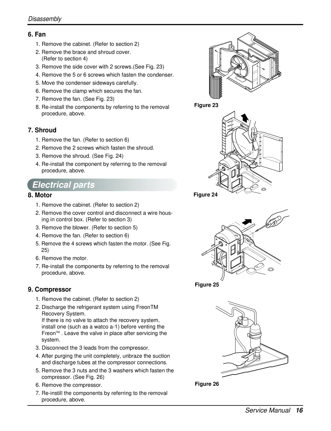 Heat Controller REG-183A, REG-243A manual Electrical parts, Fan 