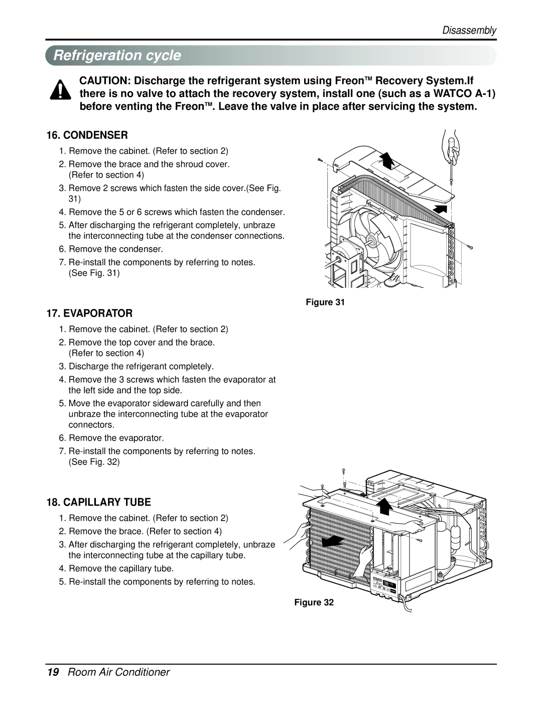 Heat Controller REG-243A, REG-183A manual Refrigeration cycle, Condenser 