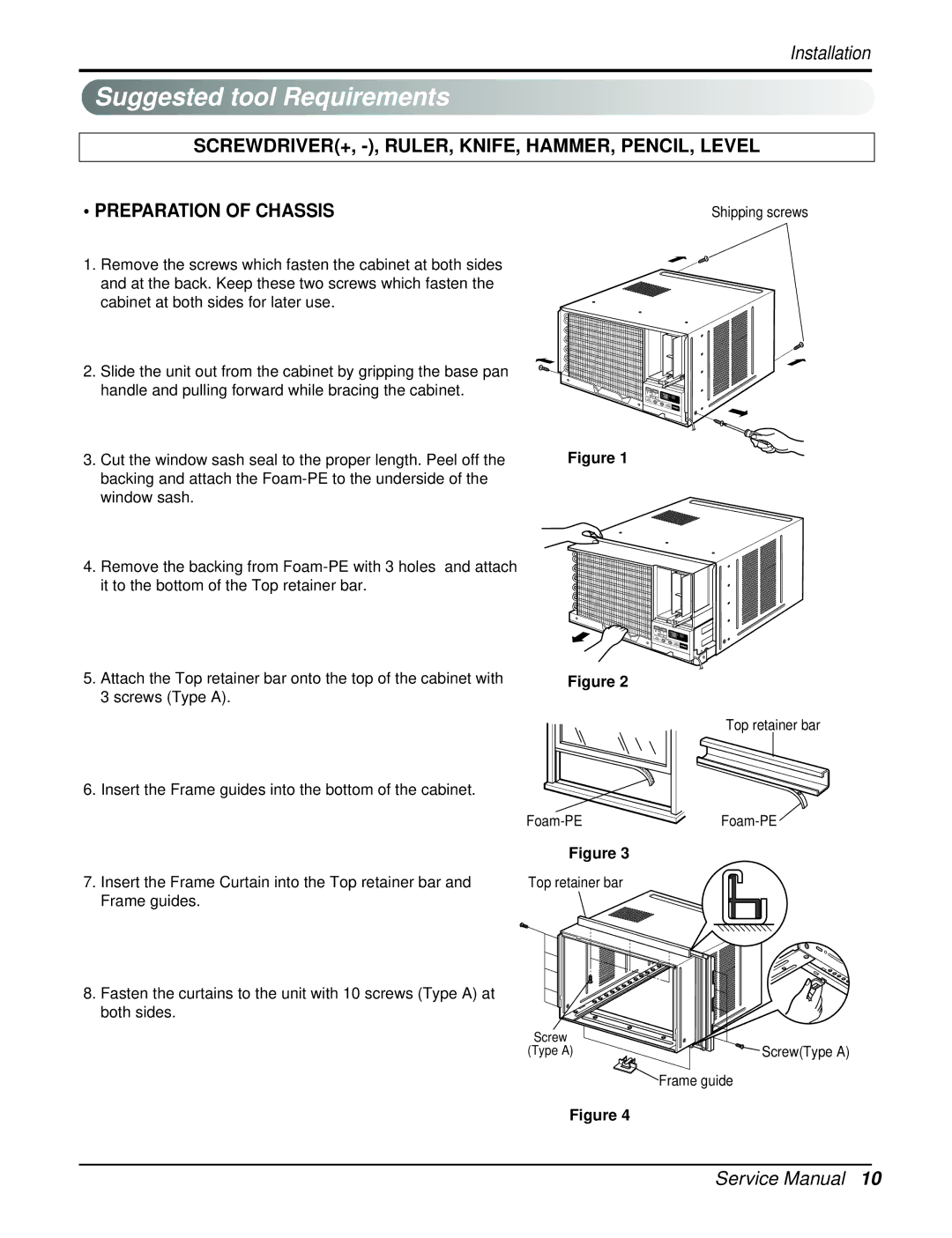 Heat Controller REG-183A, REG-243A manual Suggested tool Requirements 