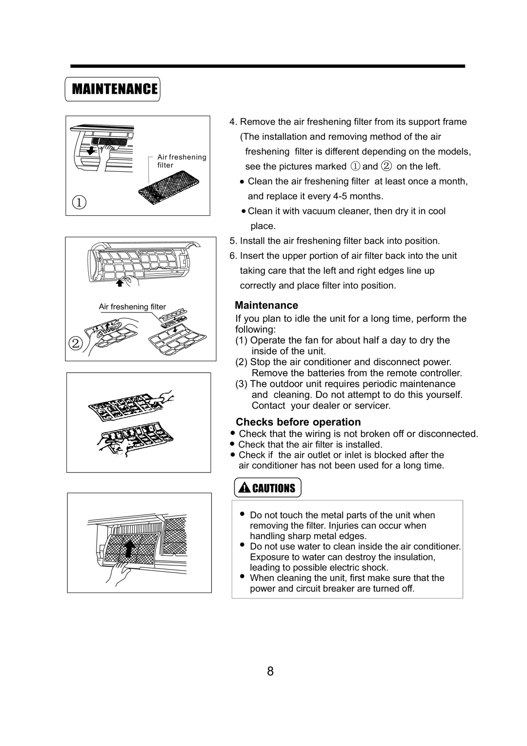 Heat Controller SMH, SMA owner manual Maintenance 