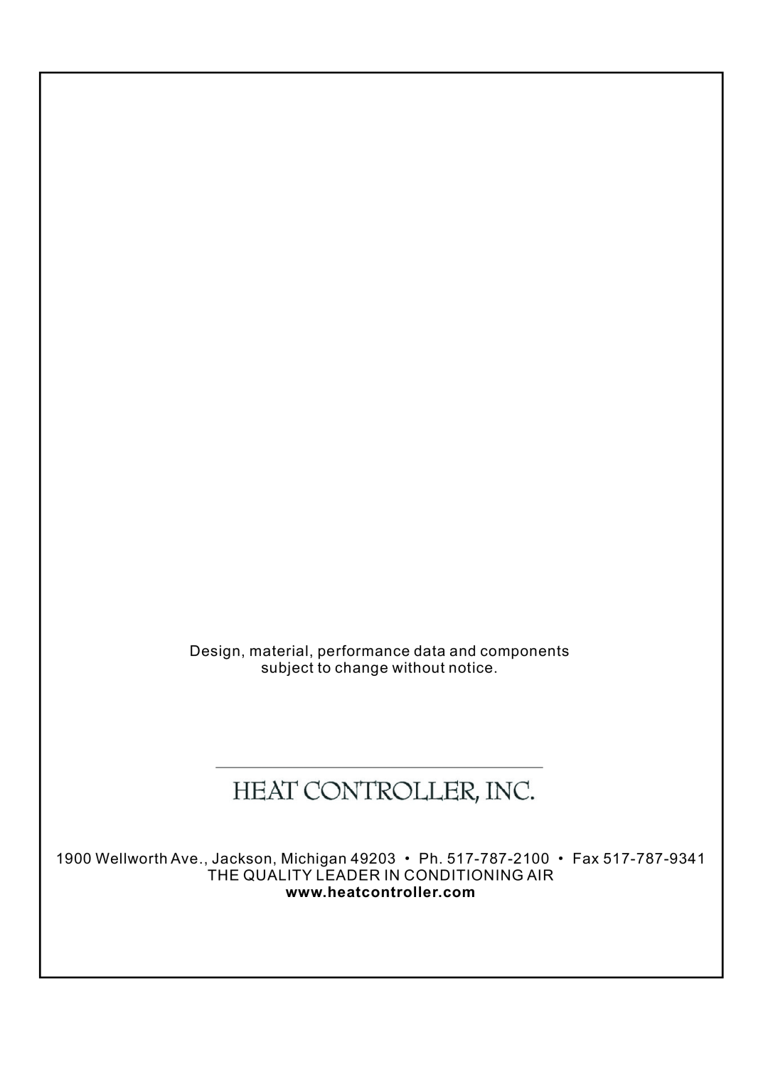 Heat Controller SMH, SMA Design, aterial, erformance ata nd omponents, subject o hange ithout otice, Ph. 17-787-2100Fax 
