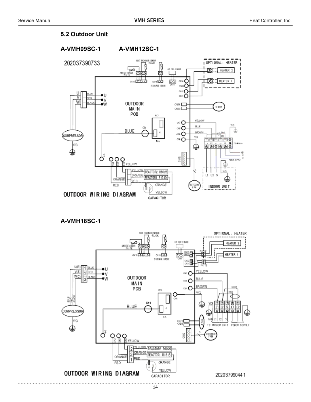 Heat Controller VMH24SC-1 service manual VMH09SC-1 A-VMH12SC-1 VMH18SC-1 