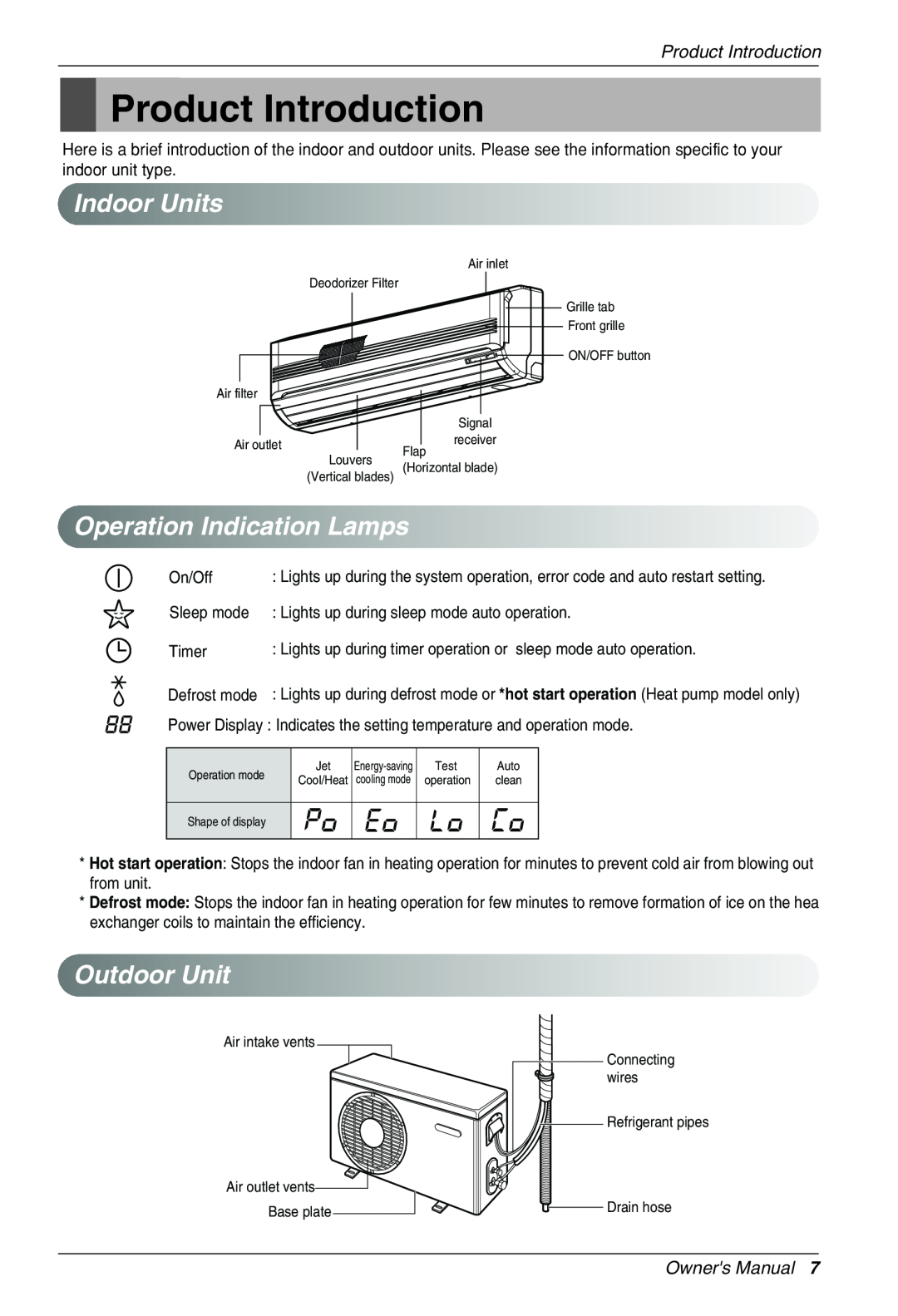 Heat Controller VMH30SB-1 specifications Product Introduction, IndoorUnits, OperationIndicationLamps, OutdoorUnit 