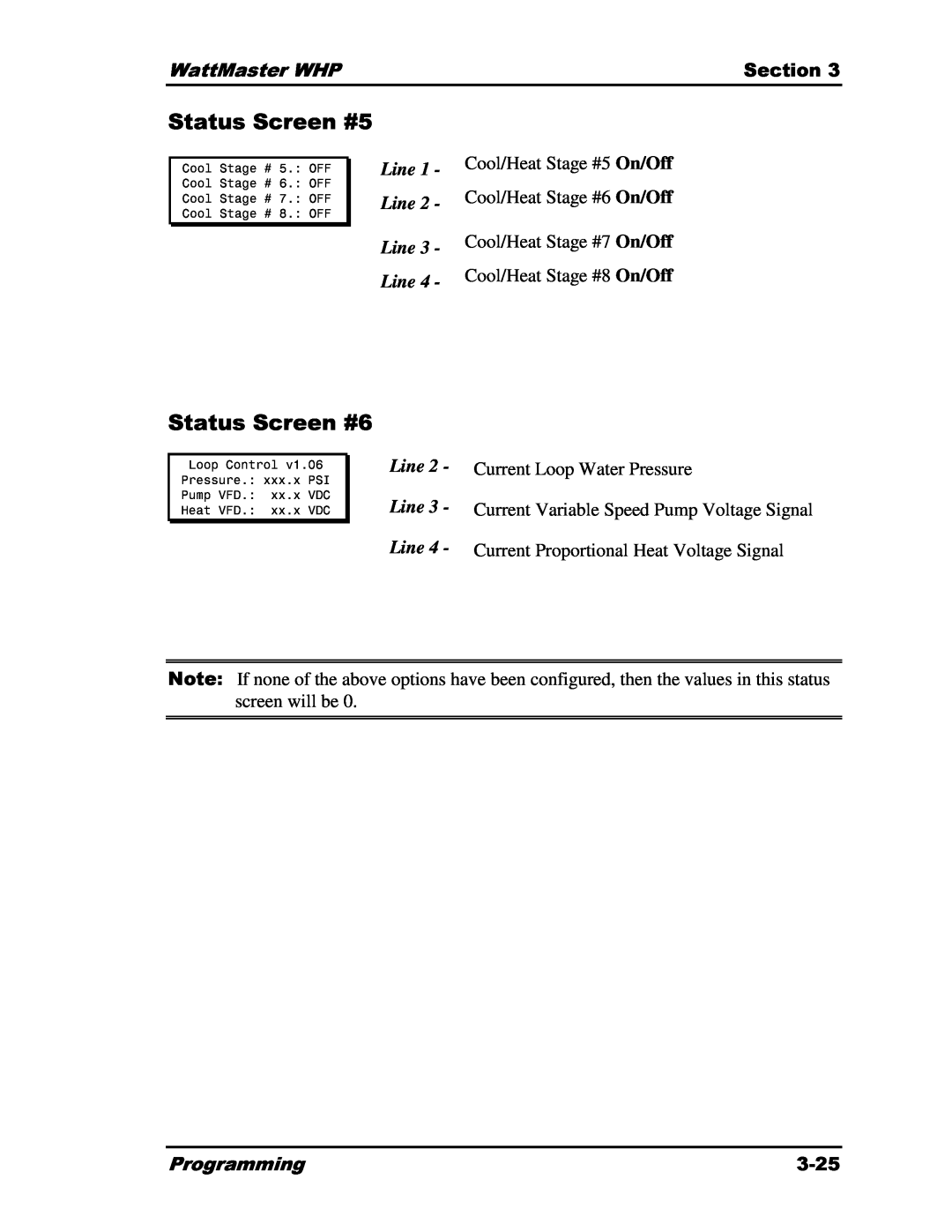 Heat Controller Water Source Heat Pump manual ressurex, CoolStage#5678.:OFF, LoopControlv1.06 
