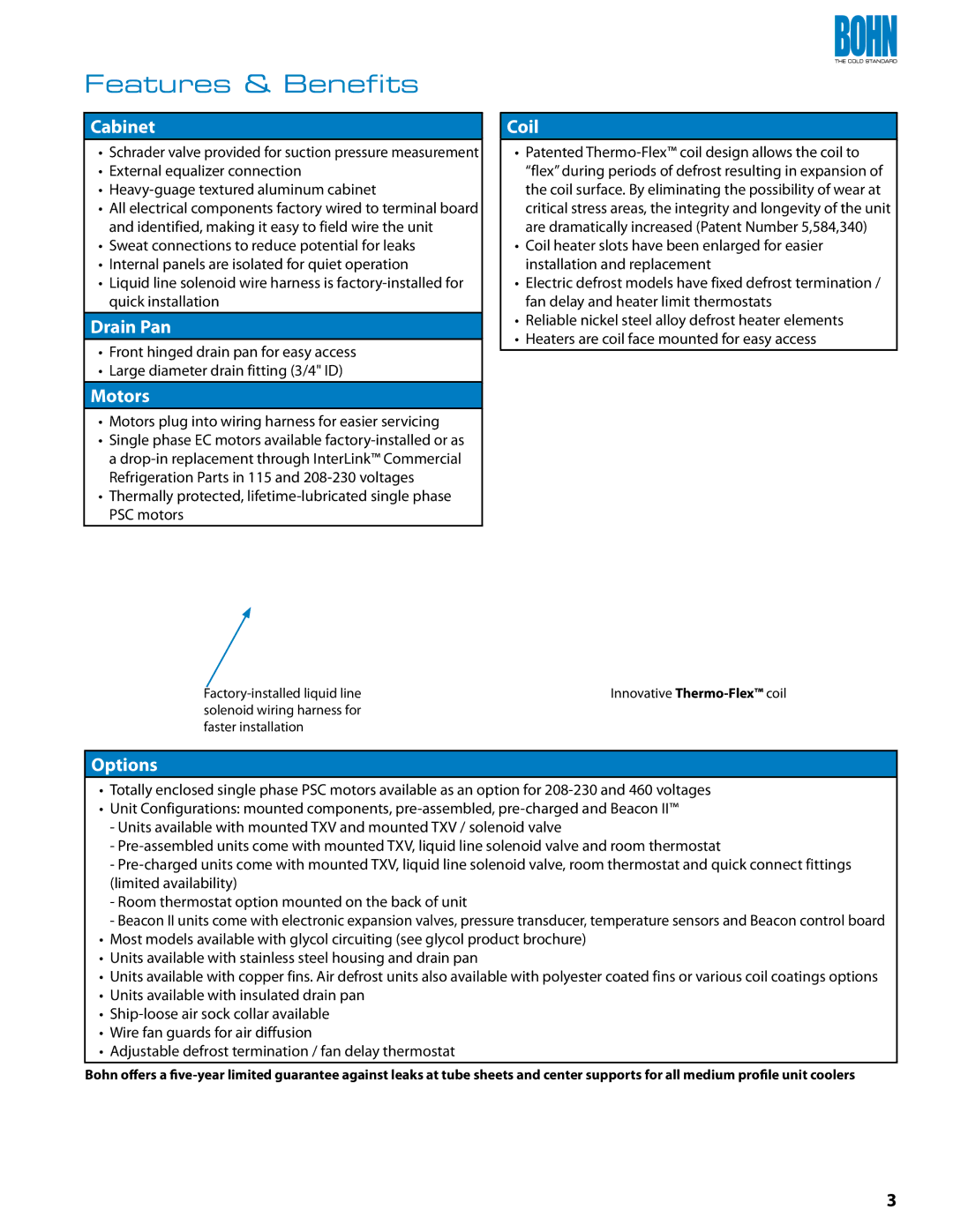 Heatcraft Refrigeration Products BME, BMA, BMG, BMF, BML manual Features & Benefits, Cabinet 